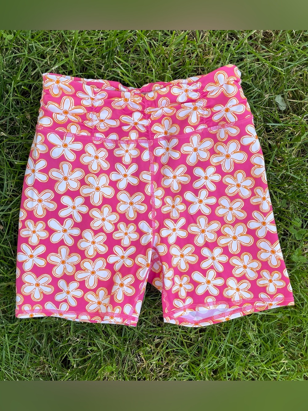 Zara pink floral biker/yoga shorts